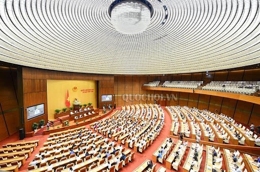 Dự kiến Kỳ họp thứ 9 Quốc hội khóa XIV sẽ diễn ra trong 17,5 ngày. Ảnh: Hội trường Diên Hồng