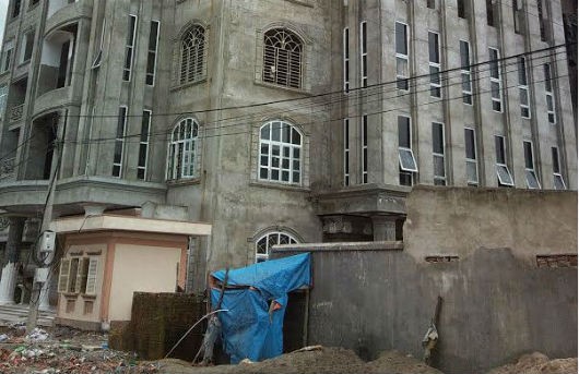 Công trình sai phạm của HTX CN Thanh Tùng bị phát hiện sai phạm khi còn đang xây