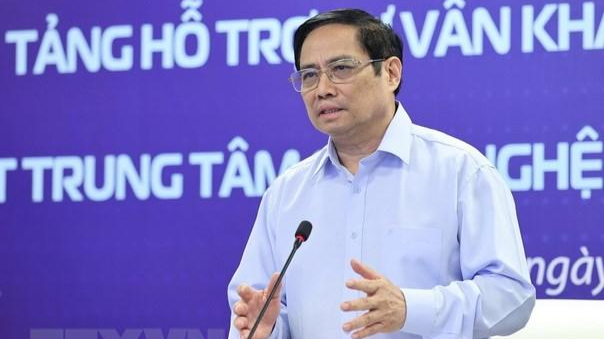 ttxvn-ong-chinh-4711 Thủ tướng Phạm Minh Chính phát biểu tại sự kiện.