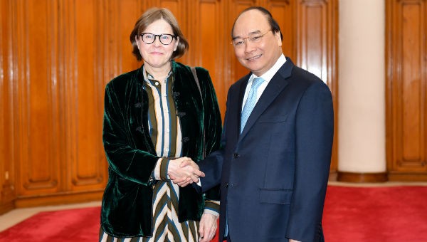 Thủ tướng tiếp bà Heidi Hautala. Ảnh: Chinhphu
