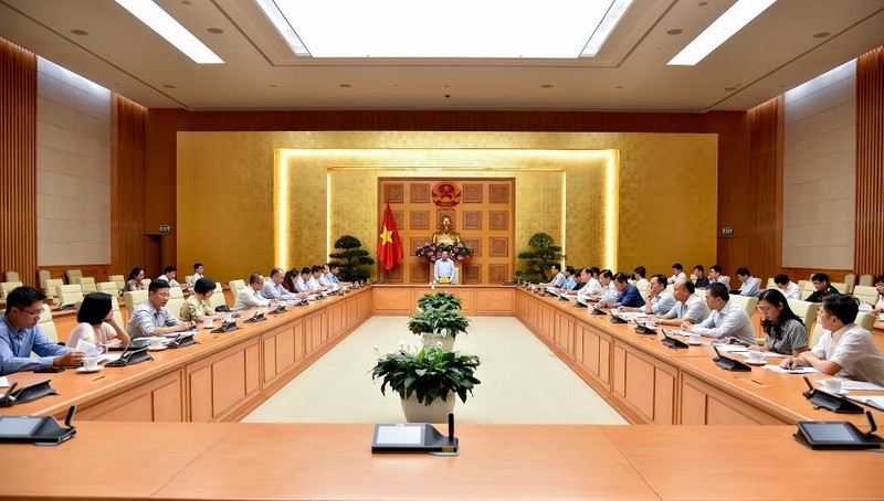 Phó Thủ tướng Phạm Bình Minh - Trưởng ban Chỉ đạo - phát biểu tại cuộc họp.