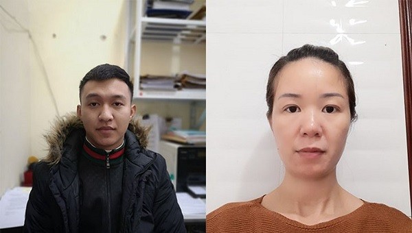 Bị can Nguyễn Quốc Việt và Nguyễn Thị Thủy.