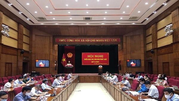 Cao Bằng tổ chức hội nghị trực tuyến triển khai các văn bản pháp luật.