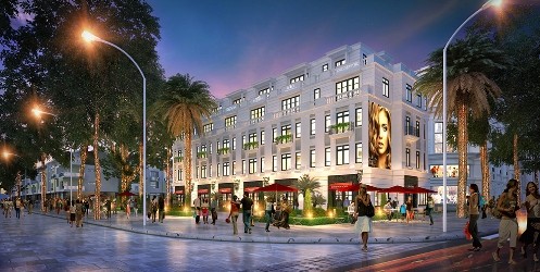 Phối cảnh khu nhà phố thương mại Vincom Shophouse Hải Phòng
