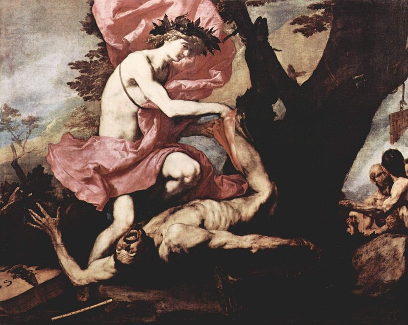 Thần Apollo và thần Marsyas.