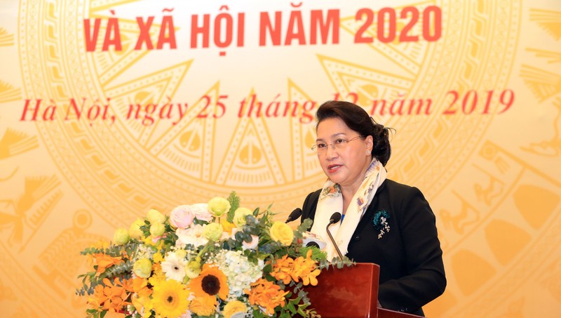 Chủ tịch Quốc hội Nguyễn Thị Kim Ngân phát biểu chỉ đạo Hội nghị tại Hà Nội