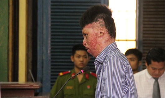 Bị cáo Biển tại tòa