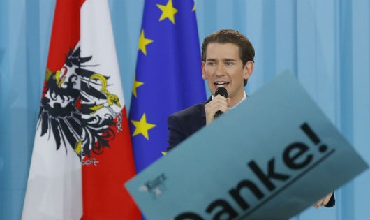 Châu Âu đang rất lo lắng sau sự kiện Ngoại trưởng Sebastian Kurz chiến thắng, chuẩn bị đảm đương chức Thủ tướng Áo