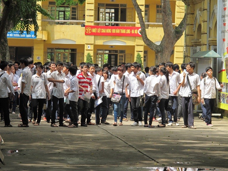 Học sinh trong kỳ thi Tốt nghiệp THPT năm 2010
