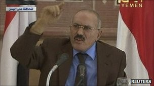 Tổng thống Yemen Ali Abdullah Saleh. Ảnh Reuters