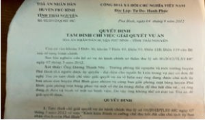 Quyết định của Tòa án gây bức xúc cho người khởi kiện
