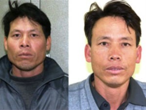 Đoàn Văn Vươn (phải) và em trai bị truy tố về hành vi giết người