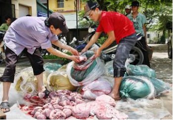 Nội tạng không rõ nguồn gốc đe dọa đến sưc khỏe người tiêu dùng