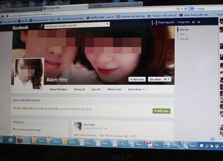 Một trang facebook đăng thông tin thiếu nữ bị rạch đùi