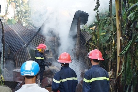 Hiện trường vụ cháy.