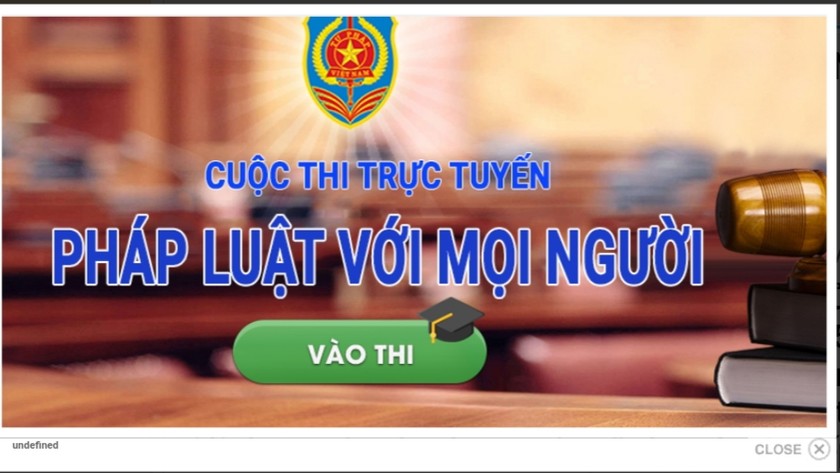 Hôm nay, 20/10 bắt đầu cuộc thi tìm hiểu pháp luật trực tuyến “Pháp luật với mọi người” 