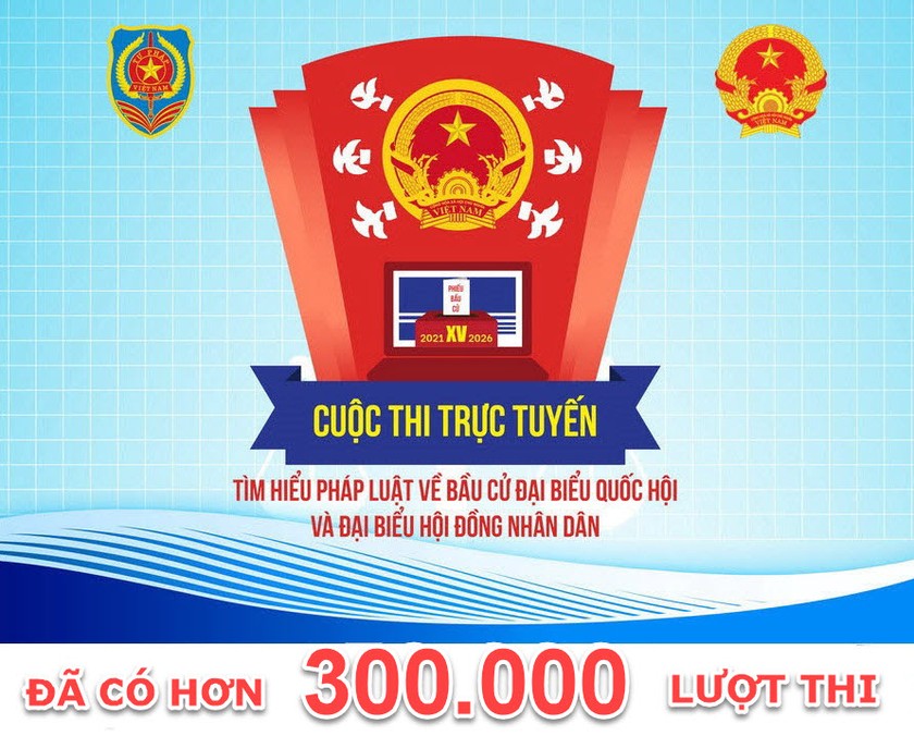 Hà Nội vươn lên dẫn đầu với 41.214 người dự thi tìm hiểu pháp luật về bầu cử