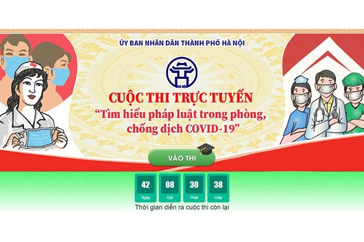 Hà Nội: Trên 670 ngàn lượt người dự thi tìm hiểu pháp luật trong phòng, chống dịch Covid-19