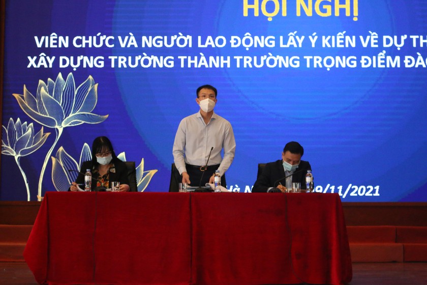 TS. Đoàn Trung Kiên – Hiệu trưởng Trường Đại học Luật Hà Nội phát biểu tại Hội nghị