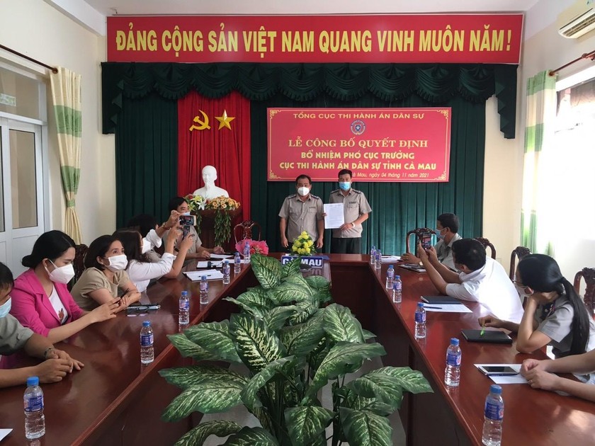 Cục Thi hành án dân sự Cà Mau có tân Phó Cục trưởng