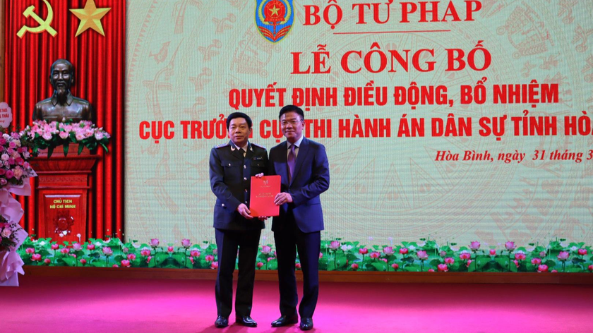 Ông Trần Văn Dũng làm Cục trưởng Thi hành án dân sự Hoà Bình