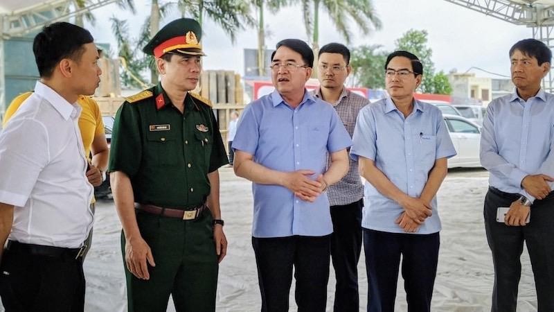 Phó Chủ tịch UBND TP Lê Khắc Nam kiểm tra công tác chuẩn bị Lễ động thổ.