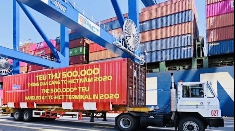 Teu thứ 500.000 tại Cảng Container Quốc tế Tân Cảng Hải Phòng.