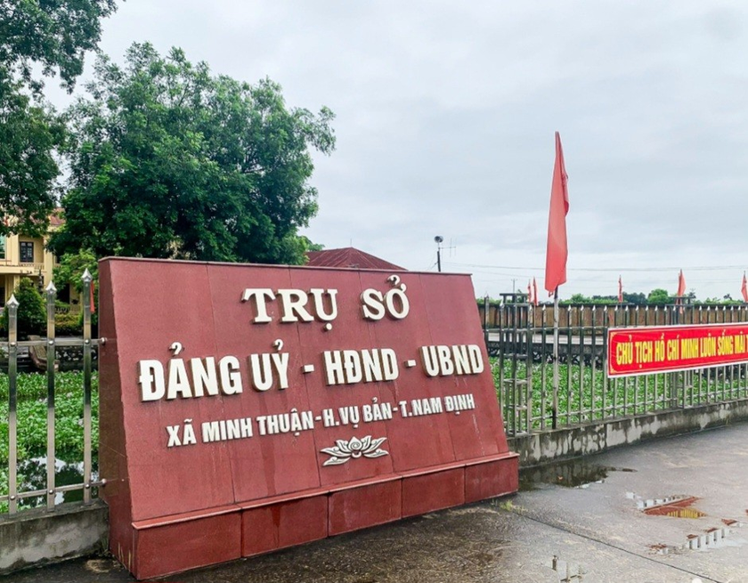 Trụ sở UBND xã Minh Thuận, huyện Vụ Bản.