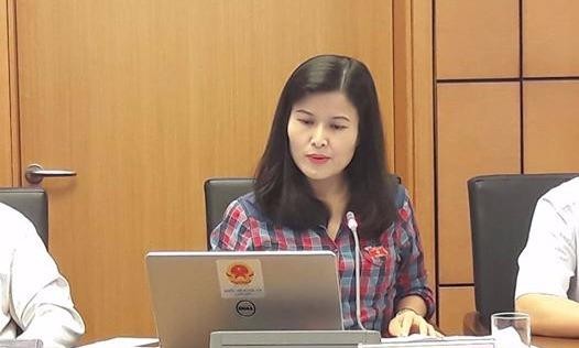 ĐB Bùi Thị Quỳnh Thơ (Hà Tĩnh) trong phiên thảo luận góp ý Nghị quyết xử lý nợ xấu