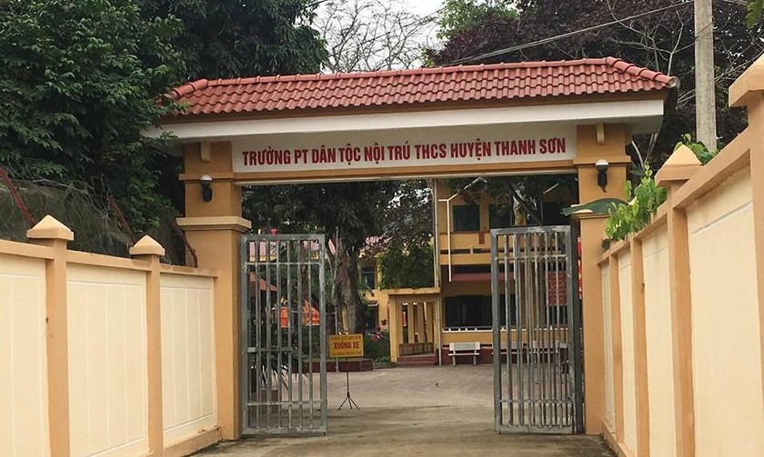Trường PTDTNT THCS Thanh Sơn - nơi xảy ra vụ việc