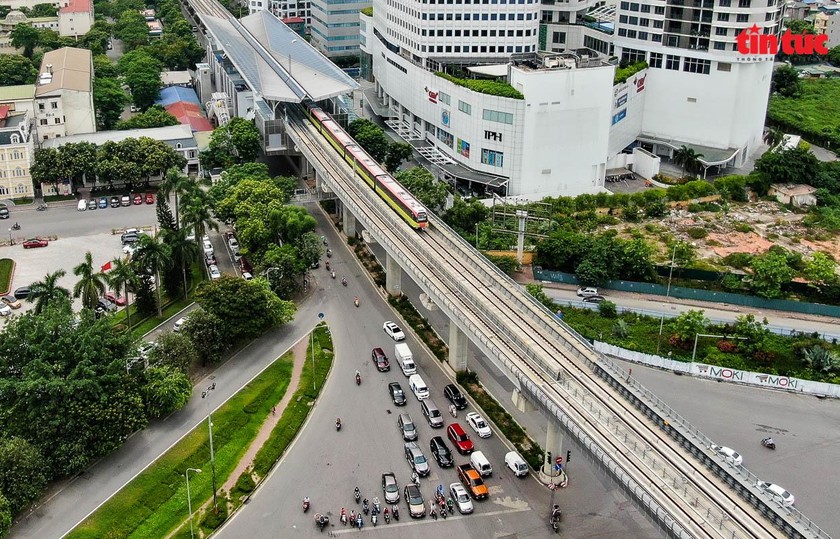 Vận hành thử nghiệm liên động tuyến đường sắt trên cao đoạn Nhổn – Cầu Giấy