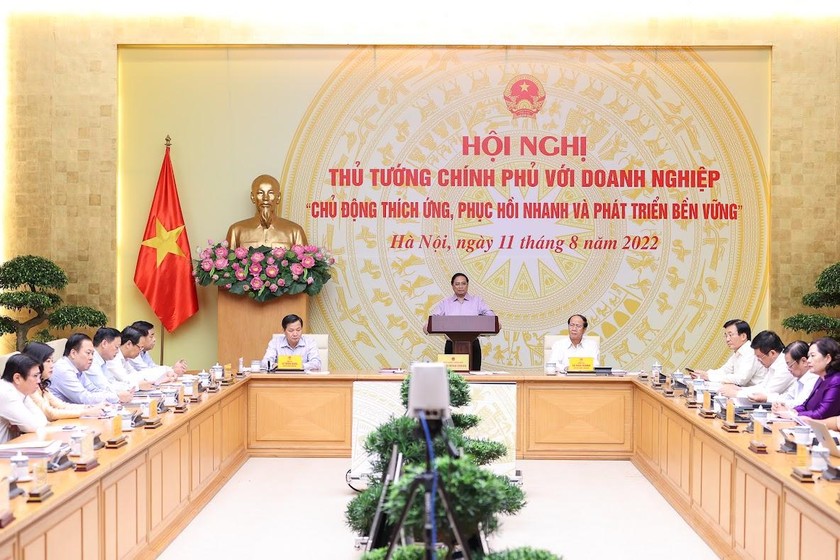 Hội nghị toàn quốc giữa Thủ tướng Chính phủ với các doanh nghiệp với chủ đề “Chủ động thích ứng, phục hồi nhanh và phát triển bền vững”. 