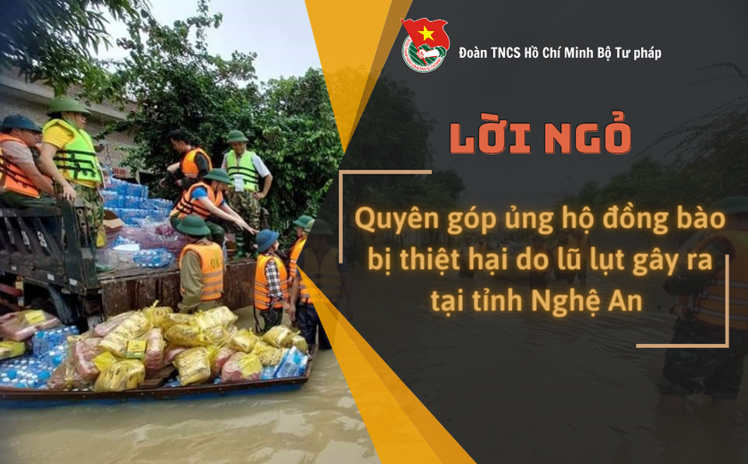  Ban Thường vụ Đoàn Bộ Tư pháp phát động phong trào quyên góp, ủng hộ đồng bào bị thiệt hại.