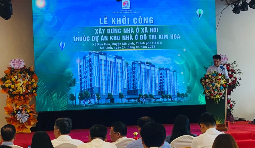Ông Nguyễn Trọng Đông, Phó Chủ tịch UBND thành phố Hà Nội phát biểu tại buổi Lễ khởi công.