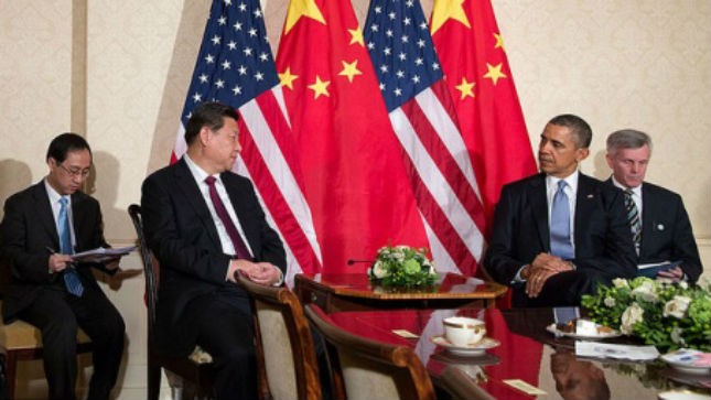 Chủ tịch Trung Quốc Tập Cận Bình và Tổng thống Mỹ Barack Obama.Ảnh: Internet