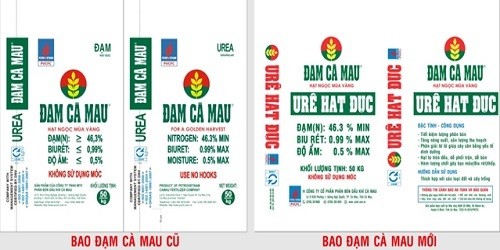 Sản phẩm Ure hạt đục - Đạm Cà Mau có mẫu bao bì mới