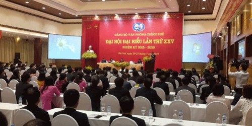 Đại hội đại biểu lần thứ XXV nhiệm kỳ 2015-2020 của Đảng bộ Văn phòng Chính phủ. Ảnh cpv.org.vn