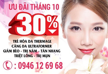 Tháng 10 “làm đẹp thả ga” với ưu đãi 30% từ Thẩm mỹ Hồng Kông