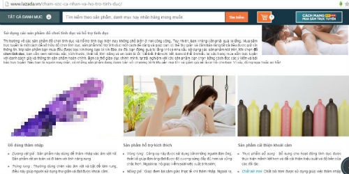 Đồ chơi tình dục được giới thiệu tại LAZADA.VN