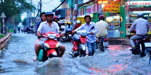 Triều cường tại TP Hồ Chí Minh. Ảnh minh họa