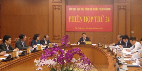 Phiên họp thứ 24 Ban chỉ đạo cải cách tư pháp Trung ương