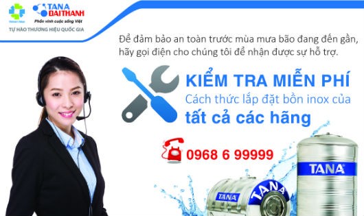 Kiểm tra an toàn bồn inox trước mùa mưa bão