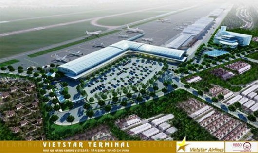 Bản vẽ mô hình quy hoạch ga hàng không của Công ty Ngôi sao Việt