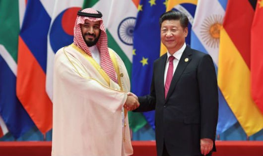 Chủ tịch Tập Cận Bình và Bộ trưởng Quốc phòng, Hoàng tử Ả rập Xê-út Mohammed bin Salman