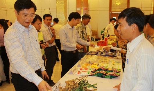 Ông Trương Quang Hoài Nam tham quan và trao đổi với các tổ hợp tác xã, doanh nghiệp