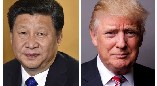 Chủ tịch Trung Quốc Tập Cận Bình (trái) và Tổng thống Mỹ Donald Trump