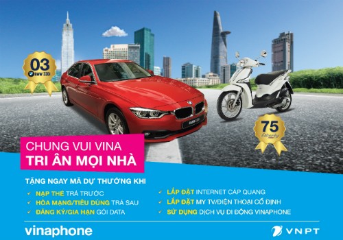 Dùng dịch vụ của VNPT có cơ hội trúng xe BMW