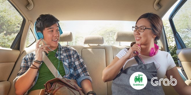 GrabShare giúp hành khách tận hưởng chi phí rẻ hơn lên đến 30% so với dịch vụ GrabCar thông thường. (Ảnh: Grab cung cấp)