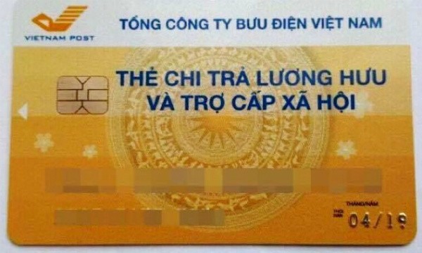 Mẫu thẻ chi trả lương hưu