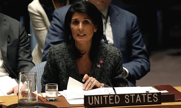 Đại sứ Mỹ tại LHQ Nikki Haley